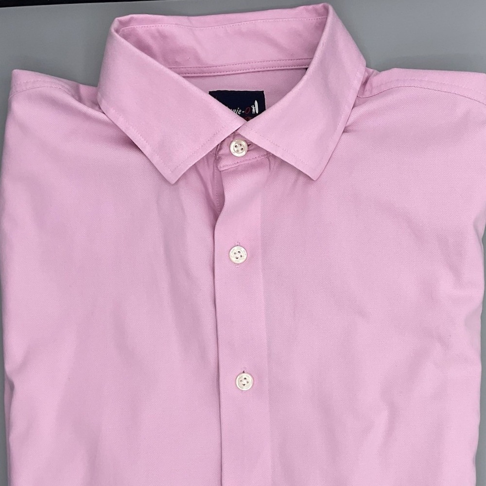 Johnnie-O Performance Mens Pink Long Sleeve Dress Shirt Size Medium